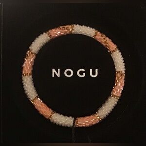 🤎🩷🤍 NOGU Gold, Pink, White Himalayan Bracelet 🤍🩷🤎